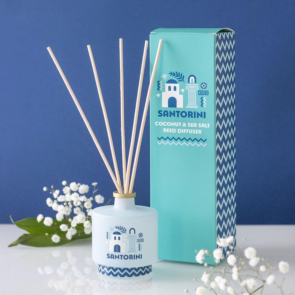 Something Different - Santorini Coconut & Sea Salt Reed Diffuser Brûleur fioul - Bleu
